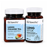 Lung Detox Ayurvedic Wellness Kit – Lung Cleanse Tea 100g & Lung Detox Capsules 60 Caps