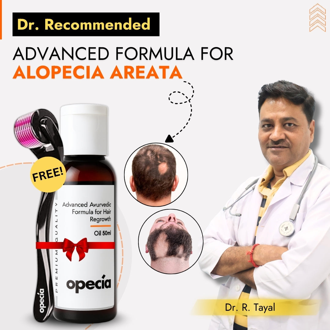 Alopecia Hair Patch Oil with Roller  - Advanced Formula for Alopecia Areata Treatment