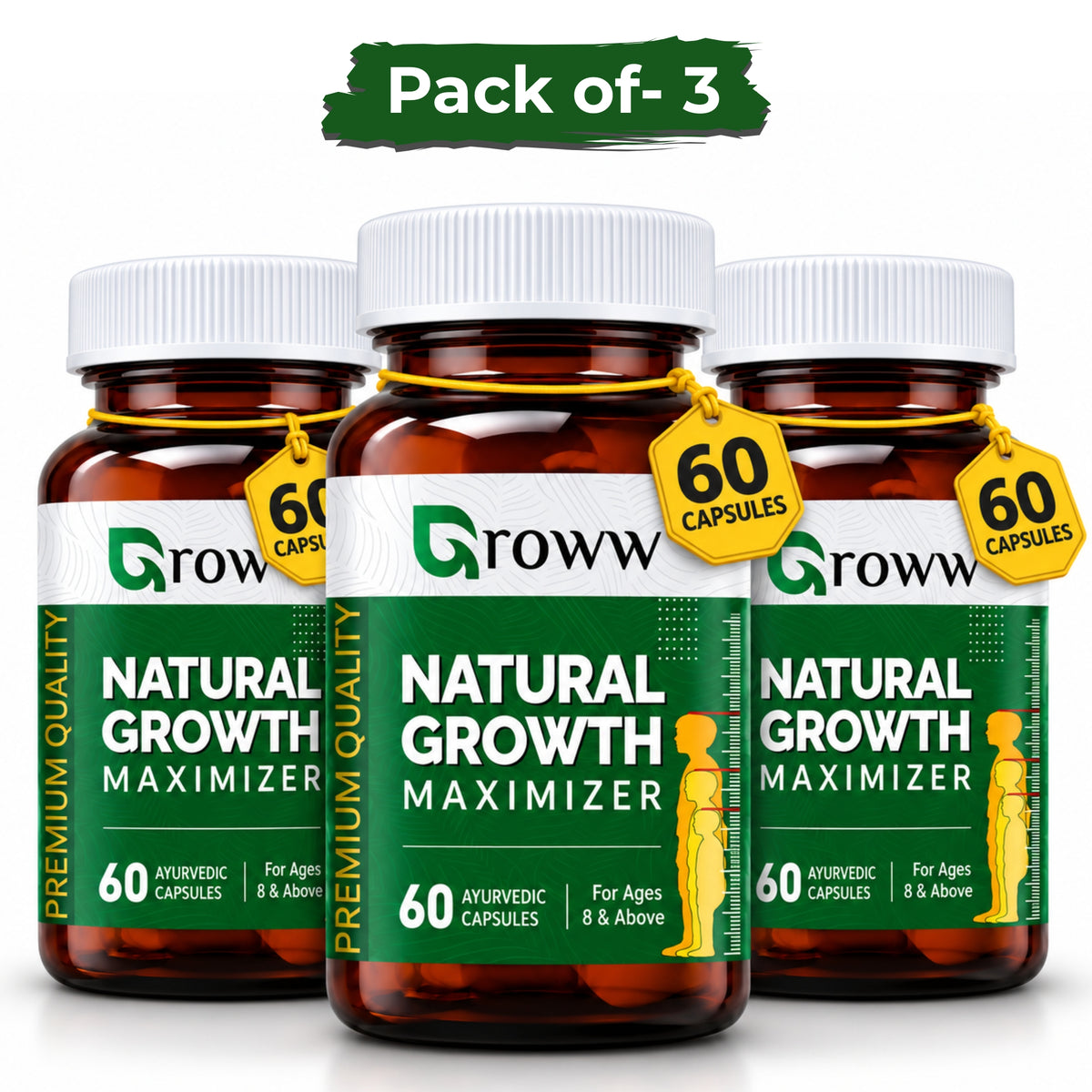 Height Growth Supplement for Boys & Girls | Advanced Ayurvedic Formula for Increase Height Naturally