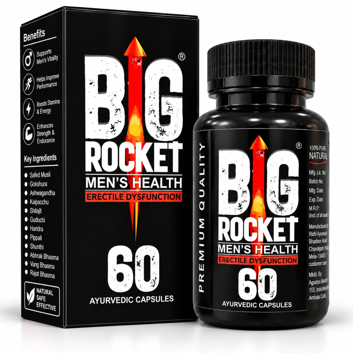 Ayurvedic Men's Vitality & Performance Capsules (60 Caps)