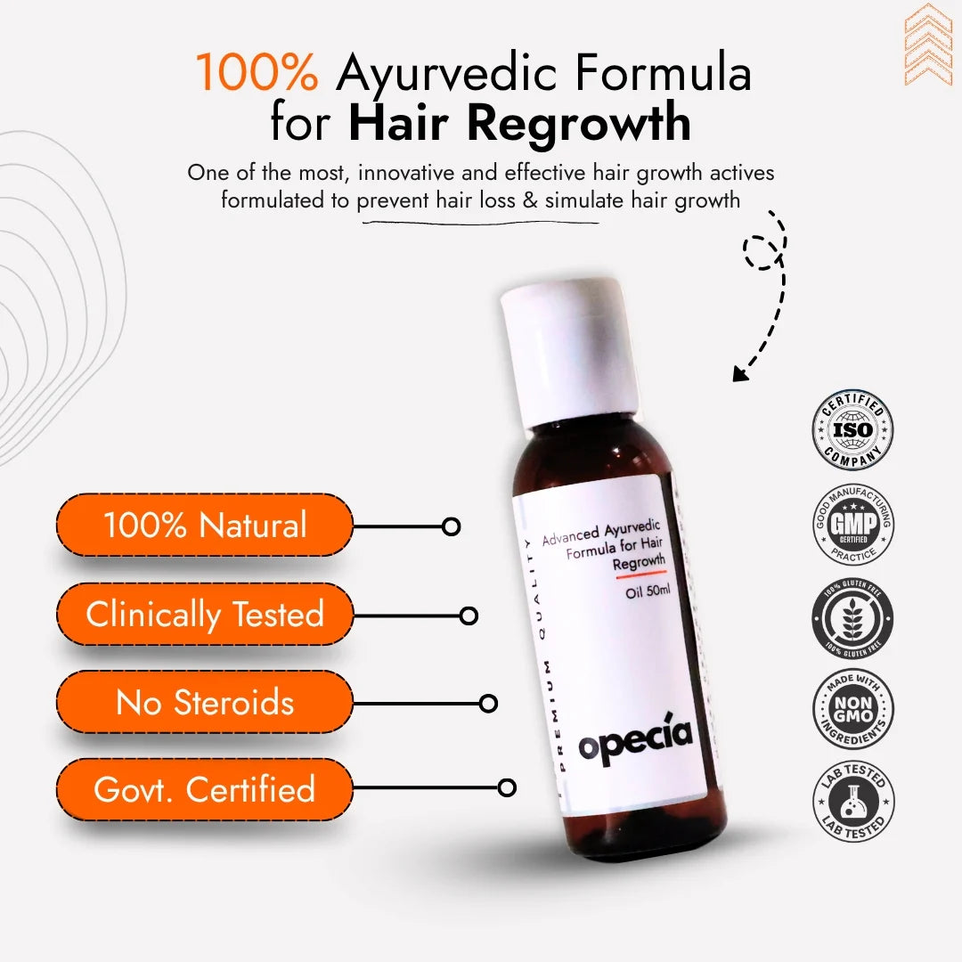 Alopecia Oil Hair Patch Solution for Bald Patches - 100% Natural Treatment