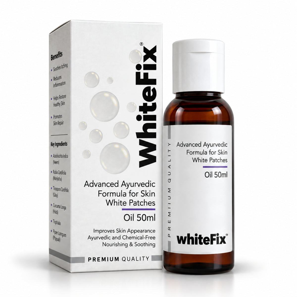 Ayurvedic Natural Oil for Skin White Patches (Vitiligo) - for Day Use